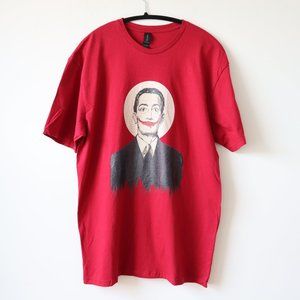 Salvador Dali Surrealist Art Red T Shirt, Size Large